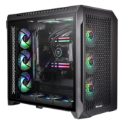 Tt（Thermaltake）CTE C750 Air 黑色 机箱水冷电脑主机（高效能集聚散热/支持420水冷/支持EATX/标配3风扇）