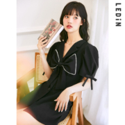 LEDIN 乐町 女士蝴蝶结连衣裙