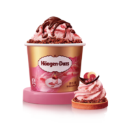 PLUS会员、需抢券：哈根达斯（Haagen-Dazs）臻爱法甜草莓冰淇淋 80g杯*5件
