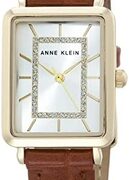 Anne Klein安妮克莱因 AK/3820鳄鱼纹皮带镶钻方形手表   到手约￥199.66