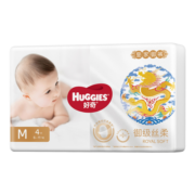 好奇（Huggies）试用装皇家御裤尿不湿皇家铂金装纸尿裤中号M4片(6-11kg)超薄丝柔