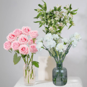 花点时间（Reflower）鲜花花束配送  玫瑰10枝+康乃馨10枝+六出10枝