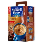 麦斯威尔（Maxwell House） 麦斯威尔咖啡100条三合一即速溶特浓咖啡粉1300g 袋装特浓100条 送星座杯或5条