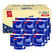 PLUS会员：Tempo 得宝 经典天鹅湖压花卷纸 4层*160g* 16卷/箱