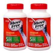进口MoveFree益节 氨糖软骨素 钙片 维骨力氨基葡萄糖绿瓶120粒*2