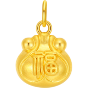 CHJ JEWELLERY 潮宏基 足金黄金吊坠女士定价 福寿桃 XPG30016520