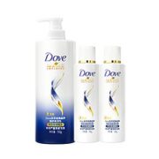Dove 多芬 秀发赋活系列 密集滋养修护洗护套装 (洗发乳700g+润发精华素195g*2)