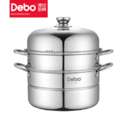Debo 德铂 奥格斯堡 304不锈钢复底三层蒸锅 28cm/7L