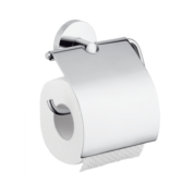 汉斯格雅（Hansgrohe）罗格斯系列镀铬浴室带盖厕纸架卷筒纸架 41723007