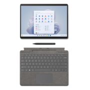 微软Surface Pro 9 亮铂金+亮铂金带触控笔键盘盖 i7 32G+1T 二合一平板电脑 13英寸120Hz触控屏 学生笔记本
