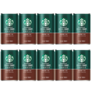 星巴克 (Starbucks)星倍醇 罐装即饮浓咖啡饮料 黑醇摩卡 180ml*10罐