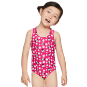 速比涛（Speedo）迪士尼系列米妮婴幼儿连体泳衣抗氯速干 807970D797 粉色/黑色 6