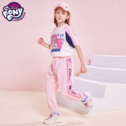 My Little Pony 小马宝莉 23夏季新款女童短袖长裤两件套装（110~160码）2色
