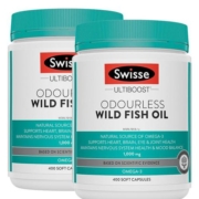【自营】Swisse斯维诗1000mg深海鱼油软胶囊1000mg400粒*2欧米伽3