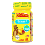【恒温冷链】丽贵lilcritters深海鱼肝油dha儿童维生素营养软糖60粒2岁+ 2瓶