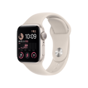 Apple Watch SE 2022款智能手表GPS款40毫米星光色铝金属表壳星光色运动型表带 MNJP3CH/A