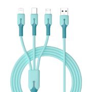 摩斯维 数据线三合一苹果14安卓type-c 蓝色 【1.5m多头】Type-c+苹果+Micro