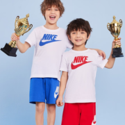 柔软舒适！NIKE 耐克 儿童纯棉舒适短袖短裤 2件套