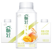 伊利畅轻 0添加 燕麦+芒果口味250g*4瓶生牛乳发酵果粒低温酸奶发酵乳