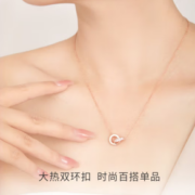 PLUS会员！CHOW TAI SENG  周大生 女士925银锁骨链 S1PC0789