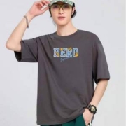 Jeanswest 真维斯 2023夏季新款纯棉字母印花短袖T恤 多色