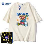 NASA GAME官网联名款新品2023纯棉短袖t恤男女潮牌上衣情侣装T恤