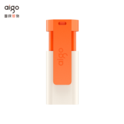 爱国者（aigo）256GB USB3.2 U盘 U332 背夹式 伸缩优盘 年轻双色好搭配 活力橙