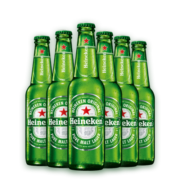 喜力啤酒（Heineken）经典黄啤 500m1*12听【麦香馥郁】