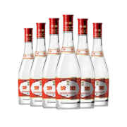 山西杏花村汾酒42度红盖玻汾475mL*6瓶装清香型白酒