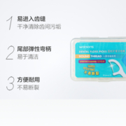 屈臣氏圆线护理牙线棒50支x12盒便携家庭装剔牙线牙签量贩装