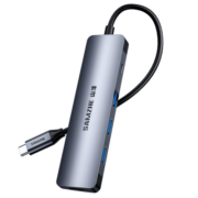 山泽 Type-C扩展坞USB-C转HDMI拓展坞转换器分线器转接头PD100W快充 适用苹果华为联想雷电3/4笔记本 TC-K5