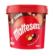 麦提莎（Maltesers）麦丽素夹心牛奶巧克力豆休闲零食礼物 黑巧克力球450g*1桶