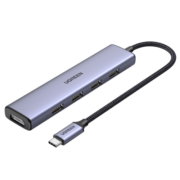 绿联 Type-C扩展坞 HDMI转接头拓展坞USB-C3.0分线转换器适用苹果macbookPro华为联想笔记本电脑iPadair平板