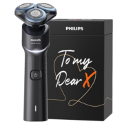 飞利浦（PHILIPS）蜂巢X剃须刀 SkinEase肌能舒缓科技刮胡刀【送男友 送老公】 X5003/00BP黑色告白礼盒