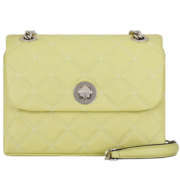 凯特丝蓓 KATE SPADE KS奢侈品 Natalia系列 小香风 女士皮质黄色小号单肩包斜跨包WKRU7074 844