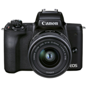 佳能（Canon）EOS M50 Mark II M50二代 微单数码相机 黑色15-45标准变焦镜头套装（约2410万像素/眼部追焦）
