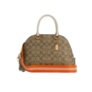 预售:COACH/蔻驰 女士手提单肩斜挎包贝壳包戴妃包 C8499卡其色