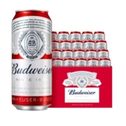 Budweiser/百威啤酒经典醇正450ml*20罐整箱红罐家用聚会包邮官方