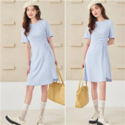 限尺码：森马 女士 刺绣T恤连衣裙