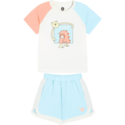 MQD童装女童夏季新款运动套装 米白 150cm