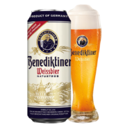 京东PLUS:百帝王 Benediktiner 小麦白啤酒 500ml*24听*2件