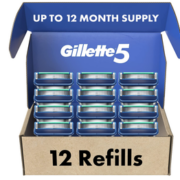 白 菜！Gillette 吉列 锋隐5 剃须刀头 12个装  直邮含税到手￥106.54