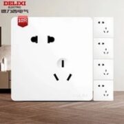 DELIXI 德力西 821无框大板系列 白色斜五孔10只装