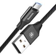 倍思 安卓数据线 MicroUSB充电线快充编织线 适用华为/荣耀/三星/小米/VIVO/OPPO 1.5米 黑色