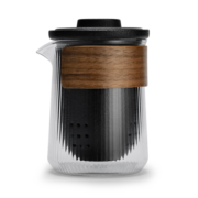 绿珠lvzhu 旅行茶具便携功夫茶具套装快客杯 玻璃茶壶陶瓷茶杯旅游茶具便捷包 Q755禅风黑