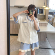 睡衣女夏季短袖2023年新款薄款夏天短裤短袖可爱小熊家居服两件套