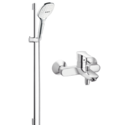 汉斯格雅（Hansgrohe） 飞雨Select120淋浴花洒套装（预售60天） 方形手持+浴缸龙头71242