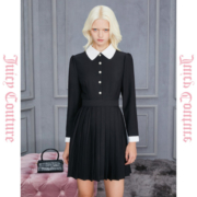 12日10点：Juicy Couture 橘滋 女士翻领连衣裙 620622FW3360V099