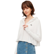 OhSunny防晒衣女防紫外线宽松透气防晒服户外连帽短款防晒外套女 典雅白99.95%CUT M