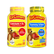 【京东冷链】丽贵小熊糖lilcritters美国原装进口Q弹美味维生素C增强免疫儿童营养软糖 复合维生素190/瓶+钙磷150粒/瓶